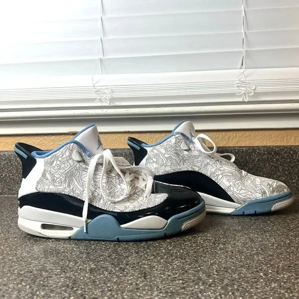 NIKE Air Jordan Dub Zero University of Blue White/Grey Sneaker 311046 114 Mens 8